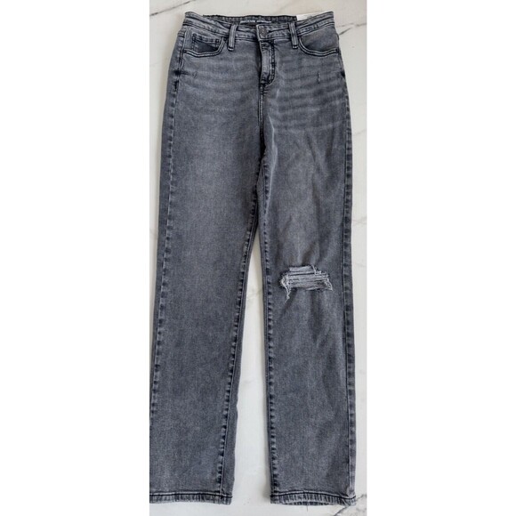 I.n.c. Concepts Women's Distressed High-Rise Straight-Leg Jeans core denim 8/29 - Picture 8 of 16